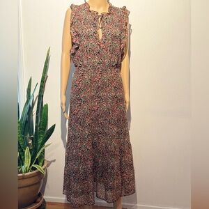 BB Dakota by Steve Madden Floral Ruffle Midi Dress